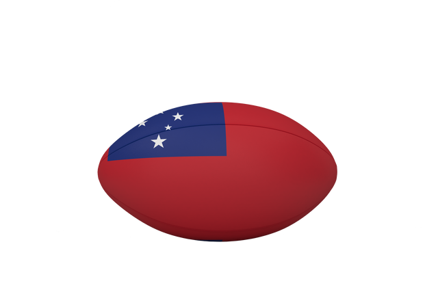 Rugby Ball Featuring Samoa Flag on Transparent Background - Download Free Stock Videos Pikwizard.com