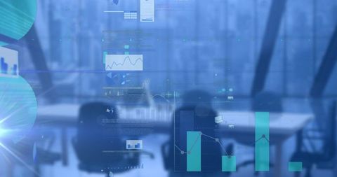 Data Analytics Visualization in Modern Office Environment - Download Free Stock Images Pikwizard.com