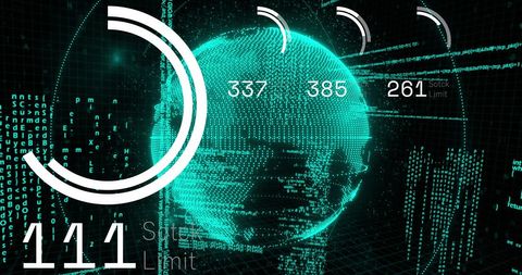 Digital Financial Data Circling Virtual Globe Concept - Download Free Stock Images Pikwizard.com