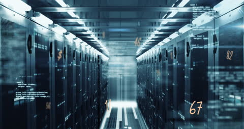 Animation of Advanced Data Processing in Server Room