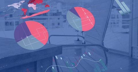 Digital Financial Data Overlays in Modern Office Environment