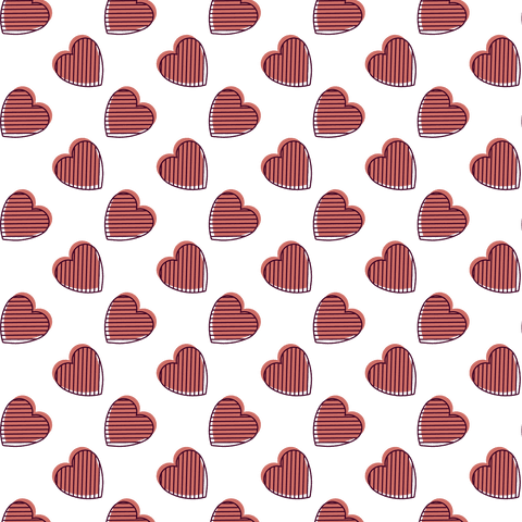 Seamless Sketch Red Heart Pattern on Transparent Background - Download Free Stock Videos Pikwizard.com