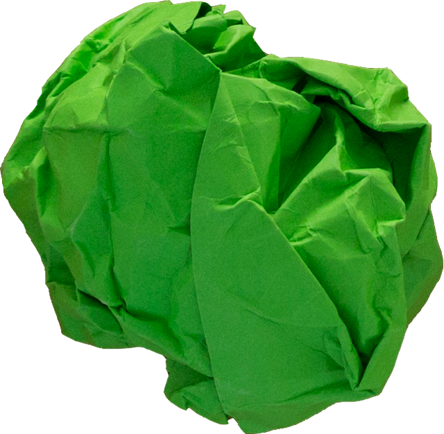 Close-Up of Green Crumpled Paper Ball Isolated Against Transparent Background - Download Free Stock Videos Pikwizard.com