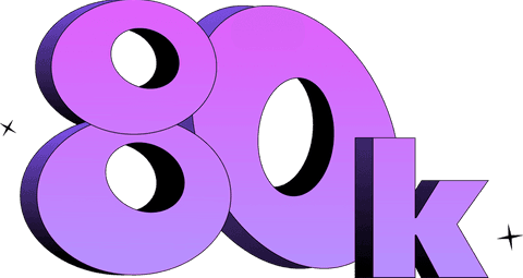transparent 3d gradient 80k number with sparkles - Download Free Stock Videos Pikwizard.com