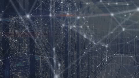 Modern Digital Network Connections in Server Room