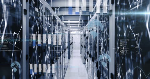 Digital Interface and Data Processing in Advanced Server Room