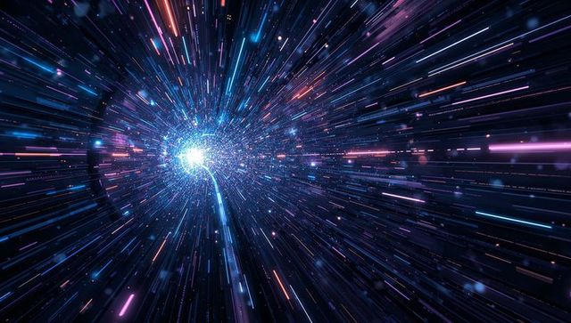 Dynamic Virtual Hyperspace Journey with Neon Radiance