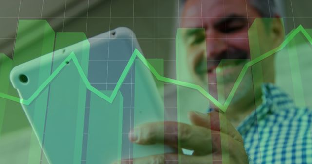 Professional Analyzing Data Through Tablet with Rising Graph Overlay - Download Free Stock Images Pikwizard.com