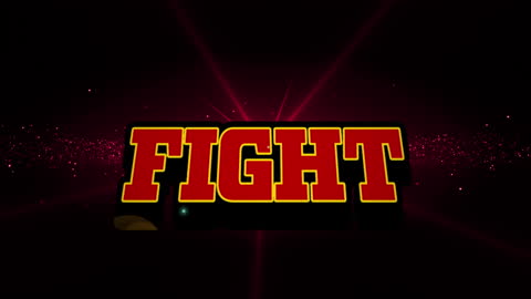 Dynamic Fight Animation with Vibrant Lights and Black Background