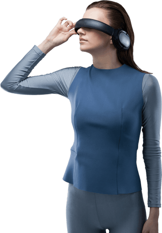 Transparent Woman Experiencing Futuristic Virtual Reality - Download Free Stock Videos Pikwizard.com