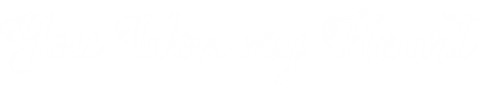 Charming script 'you won my heart' on transparent background