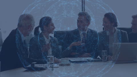 Global Business Networking with Digital Connections Visualization