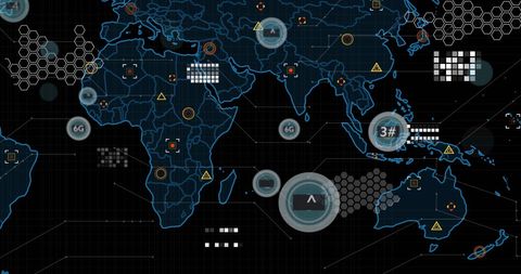 Global Connectivity on Digital World Map Gaining Momentum - Download Free Stock Images Pikwizard.com