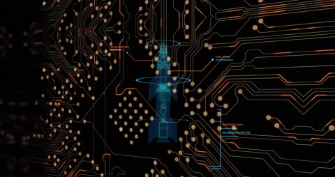 Digital Circuit Model with Animated Data Processing Elements