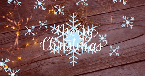 Festive Christmas Greetings with Snowflake Animation
