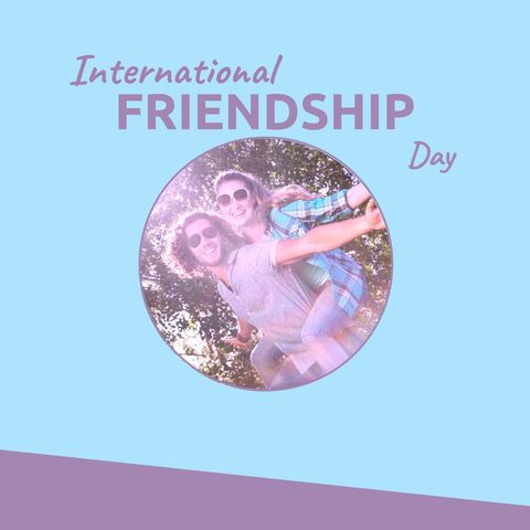 Joyful Friendship Embrace Under Sunny Blue Sky - Download Free Stock Templates Pikwizard.com