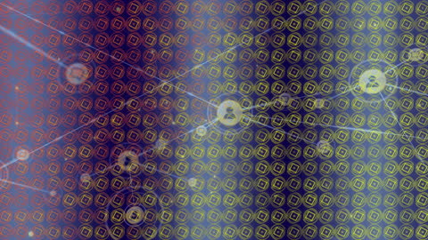 Abstract Geometric Pattern with Neon Light Effects