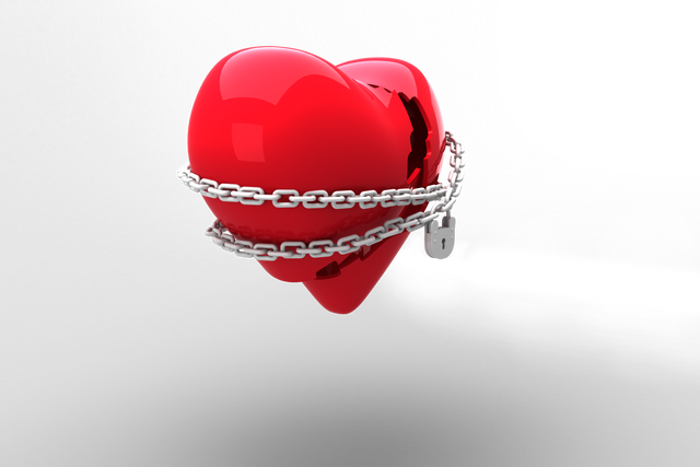 Transparent Red Heart Locked by Chain and Padlock - Download Free Stock Videos Pikwizard.com