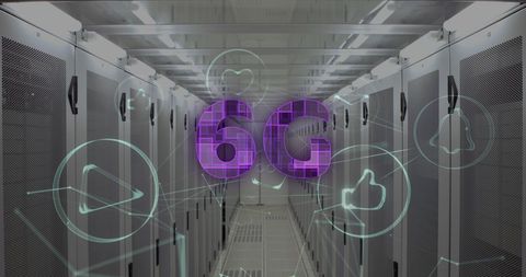 Futuristic 6G Technology Concept in Modern Server Room - Download Free Stock Images Pikwizard.com