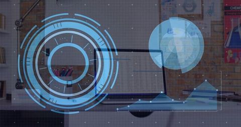 Advanced data processing with holographic interface in office