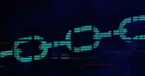 Digital Block Chain with Binary Coding and Data Processing - Download Free Stock Images Pikwizard.com