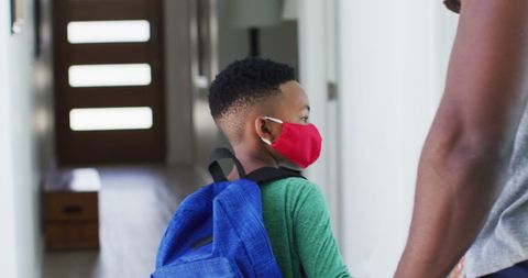 Father and Son Saying Goodbye After Homeschool Session - Download Free Stock Images Pikwizard.com