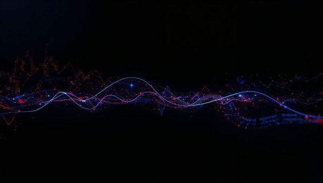 Abstract Evolving Waveform Lines with Particles in Digital Space