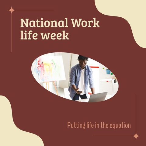 Creative Work-Life Balance Promotion highlighting National Week Event - Download Free Stock Templates Pikwizard.com