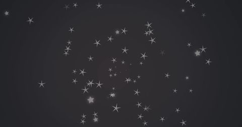 Glowing blue lights amidst twinkling stars in space