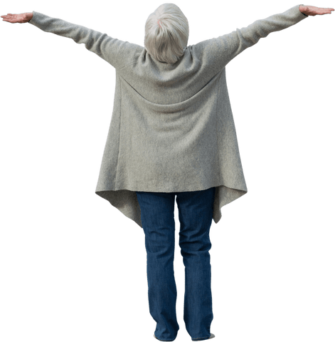 elderly woman extending arms transparently - Download Free Stock Videos Pikwizard.com