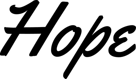 Black Hope Text Illustration on Transparent PNG Background