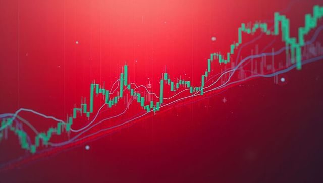 Financial Data Analysis with Rising Candlestick Chart