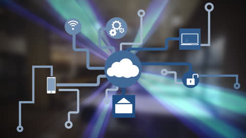 Digital Network Connections in Modern Office Setting