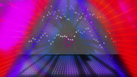 Abstract Cyber Attack Animation with Vibrant Lights