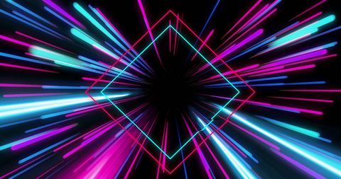 Futuristic Neon Diamond with Radiant Light Streaks - Download Free Stock Images Pikwizard.com