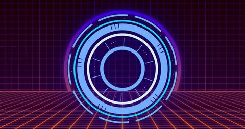 Futuristic Digital Interface with Holographic Circular Design - Download Free Stock Images Pikwizard.com