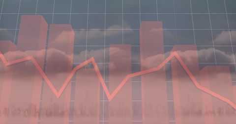 Financial Data Analysis Over Cityscape Graph - Download Free Stock Images Pikwizard.com