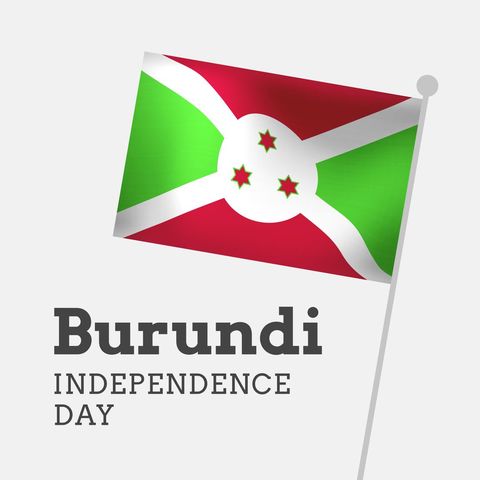 Burundi Flag Waving Celebrating Independence Day - Download Free Stock Templates Pikwizard.com