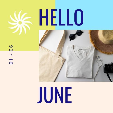 Welcoming June with Essential Summer Gear - Download Free Stock Templates Pikwizard.com
