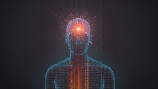 Futuristic AI Mind: Digital Innovation and Data Visualization