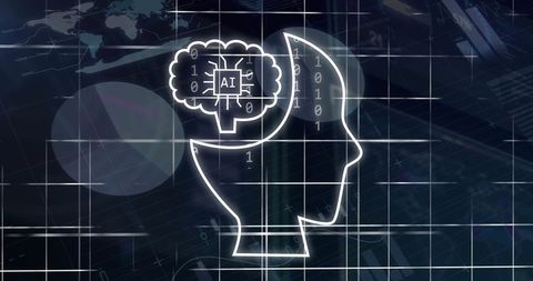 AI Brain Symbol with Digital Data and Global Connections - Download Free Stock Images Pikwizard.com
