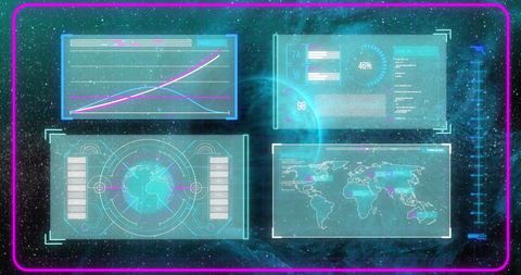 Digital Interface with Global Data Analysis Visualization - Download Free Stock Images Pikwizard.com