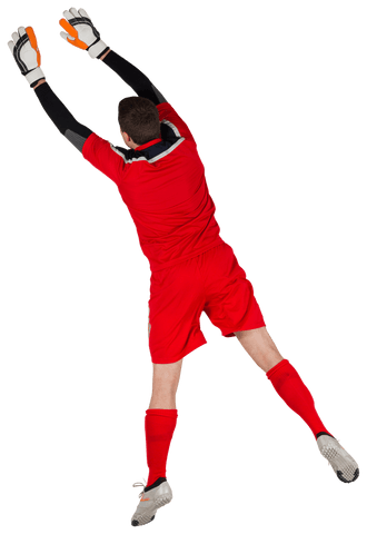 goalkeeper taking a leap with arms outstretched on transparent background - Download Free Stock Videos Pikwizard.com