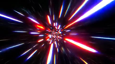 Futuristic Light Tunnel in Hyperspace Motion for Sci-Fi Design