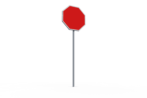 isolated red stop sign on transparent background, prohibition warning - Download Free Stock Videos Pikwizard.com