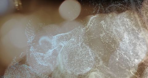 Dynamic abstract light streaks and swirling particles