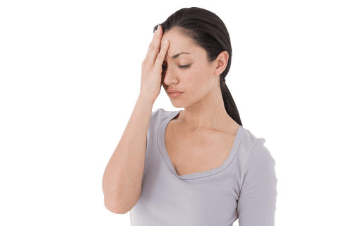 stressed woman touching forehead on transparent background - Download Free Stock Videos Pikwizard.com