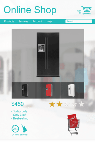 Transparent Online Store with Modern Refrigerator Selection - Download Free Stock Videos Pikwizard.com