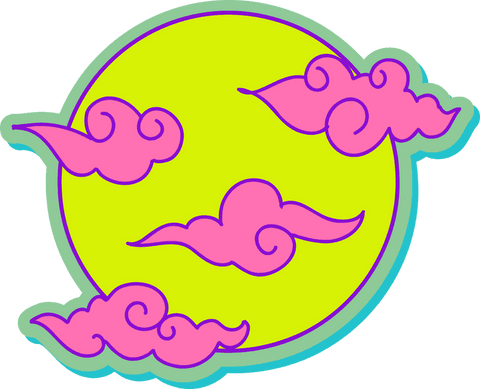 celestial disc with pink swirling clouds on transparent background - Download Free Stock Videos Pikwizard.com