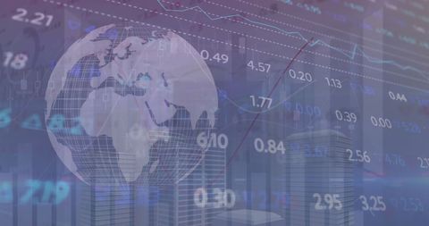 Global Business Data with Virtual Globe and Stock Market Charts - Download Free Stock Images Pikwizard.com